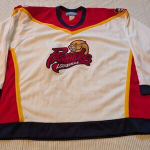 Vintage defunct Louisville Panthers Hockey Jersey Bauer XXL